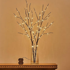 Light Brown Tree Branch 32 Inches 100 LED Light Strip with Timer 07FC0E-D4 - KOEEK