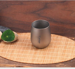 120ML EDC Double Wall Titanium Water Tea Coffee Cup Insulated Drinking Cup Mug 07FC0E-D4 - KOEEK