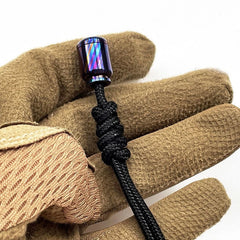 Hot Timascus Parachute Cord Knife Bead Necklace Keychain Pendant Lanyard EDC 07FC0E-D4 - KOEEK
