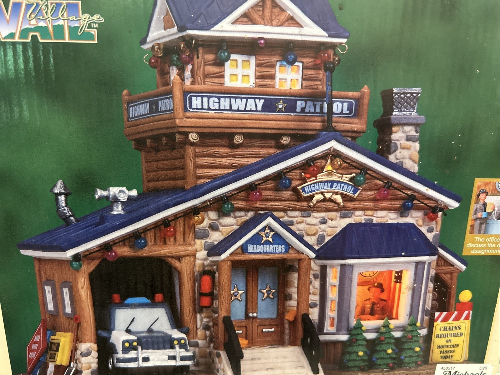 (2008) Lemax Coventry Cove Highway Patrol HQ Lighted Christmas Building Set LEMAX - KOEEK