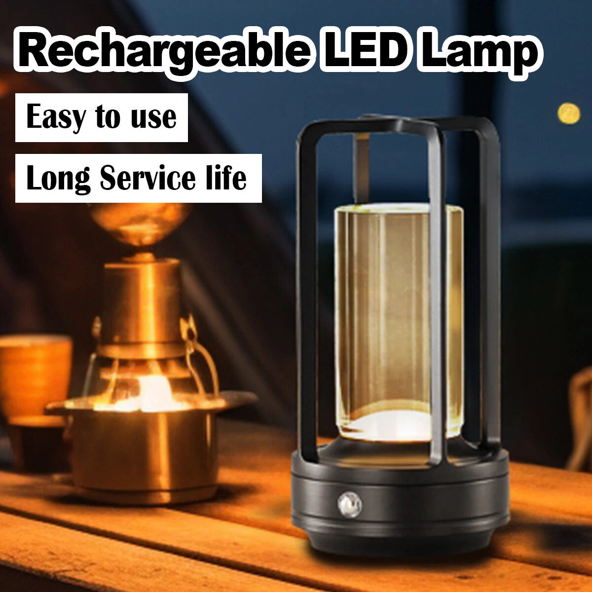 Rechargeable Led Touch Night Table Lamp Aluminium Design for Home Decoration 07FC0E-D4 - KOEEK