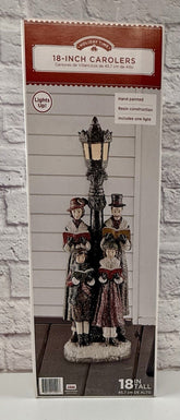 * * Holiday Time 18-inch Carolers By Lamppost Christmas Lights Up 07FC0E-D4 - KOEEK