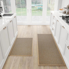 Kitchen Mat Set of 2 PCS, Cushioned Non Slip Rugs for Kitchen Floor, Absorbent 07FC0E-D4 - KOEEK