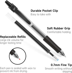 Neutral Markers, 46 Count (20 Neutral Markers,26 Refills) Retractable Medium Tip 07FC0E-D4 - KOEEK