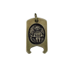 Retro Brass Skull Personality Penant Card Keychain Fashion Necklace Opener EDC 07FC0E-D4 - KOEEK