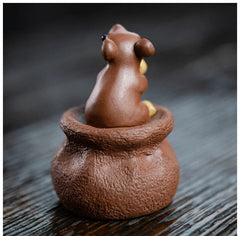 Handmade Yixing Purple Clay Tea Pet Decor Office Desktop Mouse Ornaments 07FC0E-D4 - KOEEK