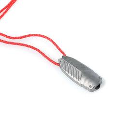 Titanium Safety Whistle Emergency Whistle Necklace Outdoor Hiking Survival EDC 07FC0E-D4 - KOEEK