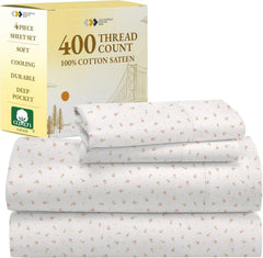California Design Queen Bedding Set Natural Cotton Sheets 07FC0E-D4 - KOEEK
