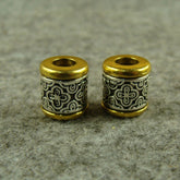 4pcs Bracelet Necklace Beads Lanyard Bead Knife Paracord Beads Beard Beads Toys 07FC0E-D4 - KOEEK