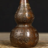 Bagua Hundred Fu Gourd Figurine Hollow Feng Shui Home Living Room Decor 07FC0E-D4 - KOEEK