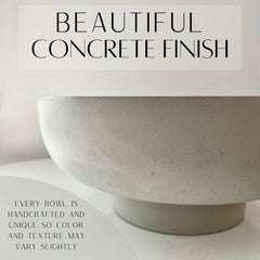 Concrete Fruit Bowls for Kitchen Counters Large Decorative Bowls for Home Décor 07FC0E-D4 - KOEEK