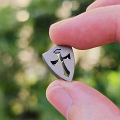 EDC Titanium Alloy Cross Mark Knife Bead Parachute Cord Pendant DIY Accessories 07FC0E-D4 - KOEEK