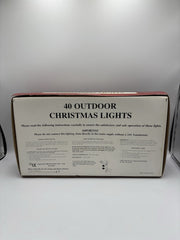 & BOXED Vintage 1990’s 40 Outdoor Christmas Lights Made In Malaysia 07FC0E-D4 - KOEEK