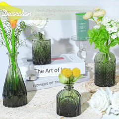 Glass Bud Vase Set of 24, Small Green Flower Vases for Centerpieces in Bulk 07FC0E-D4 - KOEEK