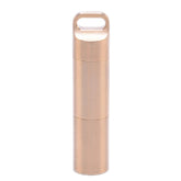 EDC Double Layer Solid Brass Survival Waterproof Key Storage pill Box Kit Tool 07FC0E-D4 - KOEEK