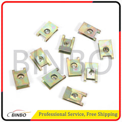 100Pcs Metal Car Screw Body Fender Bumper Retainer U Nut Clips Gasket Fastener 07FC0E-D4 - KOEEK