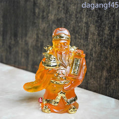 Exquisite Resin Gilded Buddha Statue Decoration Ornament God of Wealth 07FC0E-D4 - KOEEK