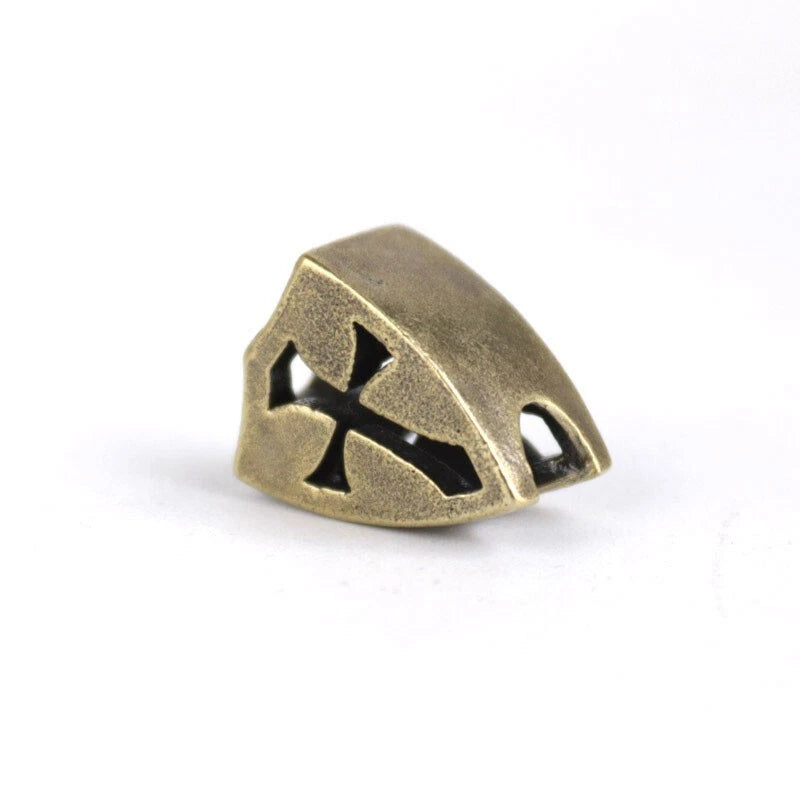 EDC Solid Brass Cross Mark Knife Bead Parachute Cord Pendant DIY Accessories 07FC0E-D4 - KOEEK