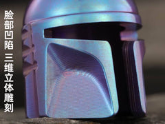 Titan Alloy Paracord Bead Knife Pendant EDC DIY Accessories Mandalorian Helmet 07FC0E-D4 - KOEEK