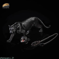 JXK 1/6 Black Leopard Black Panther Animal Figure Model Decor Model Collection 07FC0E-D4 - KOEEK