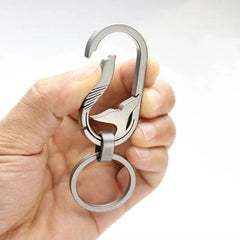 Titanium keychain Carabiner Car Waist Hanging Key Ring Backpack Buckle EDC Tool 07FC0E-D4 - KOEEK
