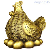 15cm Exquisitely Copper Chicken Ornament Home Furnishing Decoration Arts Crafts 07FC0E-D4 - KOEEK