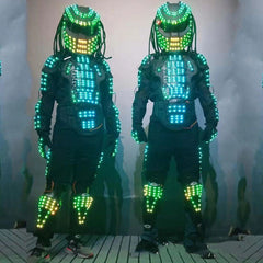 The Predator LED Robots Party Cosplay Costume Show Glowing Night Lights Clothing 07FC0E-D4 - KOEEK