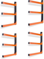 Wall Mount Wood Organizer and Lumber Storage Metal Rack with 3-Level,4 Pack 07FC0E-D4 - KOEEK