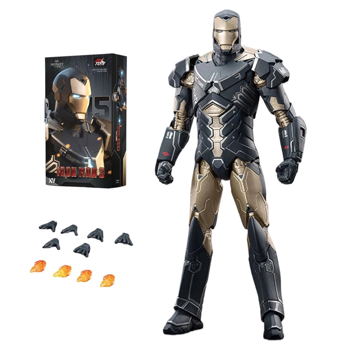 ZD Toys Marvel Iron Man Mark 15 MK15 1/10 Scale 7" Action Figure Model Collector MARVEL - KOEEK