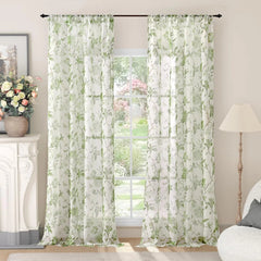 Sage green living room curtains, length 96 inches, 2 panels 07FC0E-D4 - KOEEK