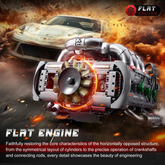 new Mould King 10181 Horizontally Opposed Engine Boxer Motor Building Block Toy MOULD KING - KOEEK