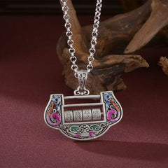 Lotus Enamel Pendant Necklace Elegant Cloisonne Jewelry Birthday Gift 07FC0E-D4 - KOEEK