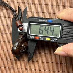 Double Sided Relief Amulet Unisex Agarwood Carved Maitreya Pendant Jewelry 07FC0E-D4 - KOEEK
