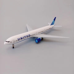 19cm United Airlines Boeing 777 Diecast Metal Aircraft Model Display 07FC0E-D4 - KOEEK