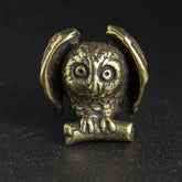 Brass Owl Bead Paracord EDC Knife Lanyard Beads Keychain Charms DIY Pendant Bead 07FC0E-D4 - KOEEK