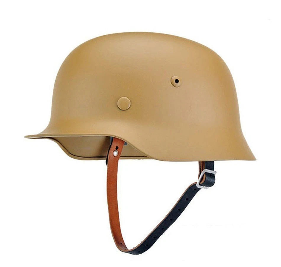 M35 Military German WW2 Steel Helmet Army Field Helmet Motorcycle Hat Tan Color 07FC0E-D4 - KOEEK