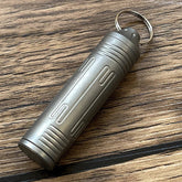 Hot Outdoor EDC TC4 Titanium Keychain Waterproof Box Sealed Medicine Bottle 07FC0E-D4 - KOEEK