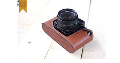 Handmade Camera Case Bag Real Leather Half Cover for Canon F-1 Camera 07FC0E-D4 - KOEEK