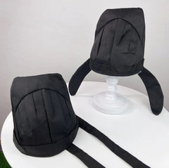Chinese Traditional Hanfu Scholar Men Ancient Scholar Black Hat Confucian Towel 07FC0E-D4 - KOEEK