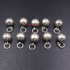 2pcs 925 Sterling Silver Small Bell Pendant 17m L Wholesale Make a sound 07FC0E-D4 - KOEEK