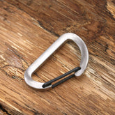 Hot EDC TITANER Titanium TC4 Key Carabiner Sport Sliver Snap Hook Outdoor KG-02L TITANER - KOEEK