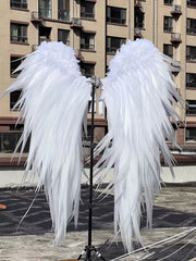 ACGN Exhibition Cosplay Angel Wings Halloween Prop White/Black Feathered Limb 07FC0E-D4 - KOEEK