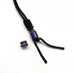 Hot Timascus Parachute Cord Knife Bead Necklace Keychain Pendant Lanyard EDC 07FC0E-D4 - KOEEK