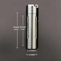 Titanium Alloy Waterproof Case EDC Portable Pill Medicine Capsule Storage Tools 07FC0E-D4 - KOEEK