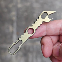 Edc Outdoor Tools Titanium Bottle Opener Crowbar Screwdriver Pry Bar Pendant EDC 07FC0E-D4 - KOEEK