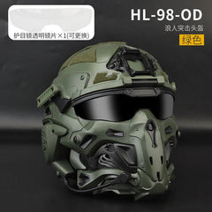 Tactical Assault Helmet W/ Built-in Anti-fog Fan Headset Modular Replace Lense 07FC0E-D4 - KOEEK