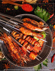 5pcs Barbecue Skewer titanium Flat Grilling Skewers BBQ Needle Stick Barbecue 07FC0E-D4 - KOEEK