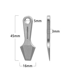 Mini Titanium Keychain Pry Bar Crowbar Necklace Pendant Pocket EDC Tool Outdoor 07FC0E-D4 - KOEEK