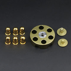 Revolver Finger Spinner Hand Fidget Pocket EDC Toy Spinning Top Brass Bullet 07FC0E-D4 - KOEEK