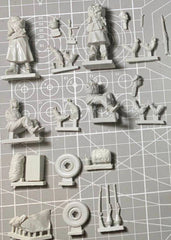 1/35 Resin Figure Model Kit 4 Figures And Accessories Unassambled Unpainted 07FC0E-D4 - KOEEK